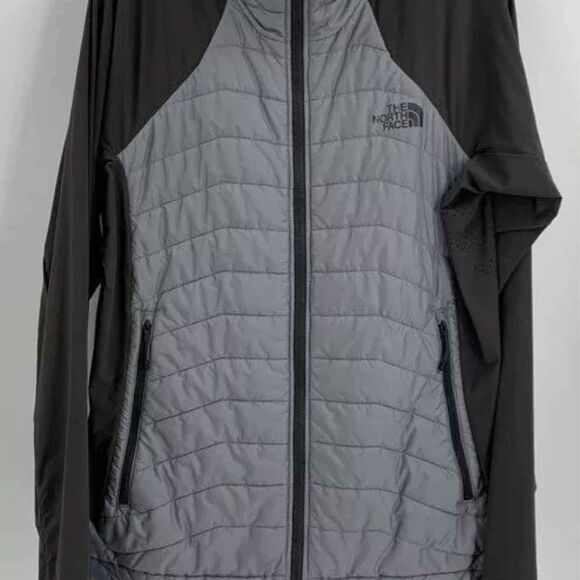 The North Face Gray Hooded Full Zip Light Jacket Coat Men Medium or women large
